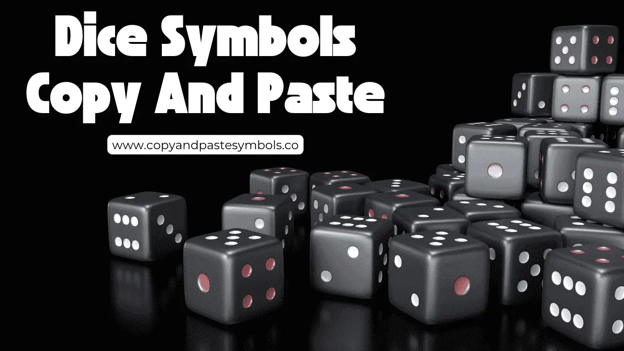 Dice Symbols Copy And Paste